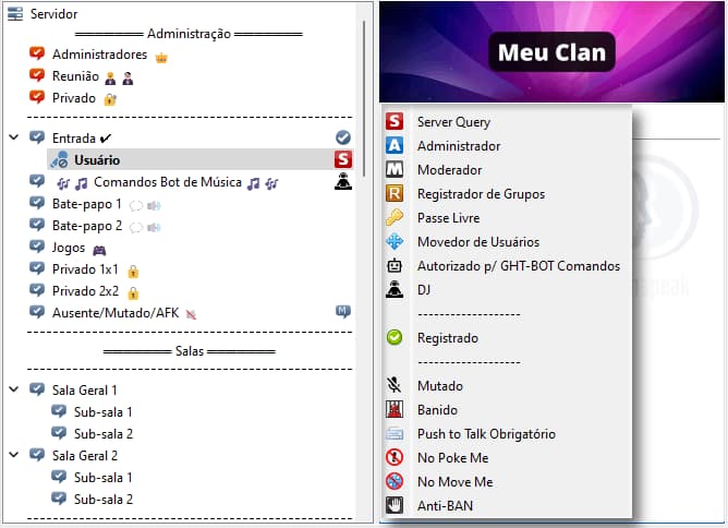 Servidor TeamSpeak Configurado